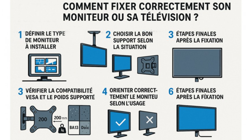 Comment fixer son moniteur ou sa télévision ? Comment fixer son moniteur ou sa télévision ?